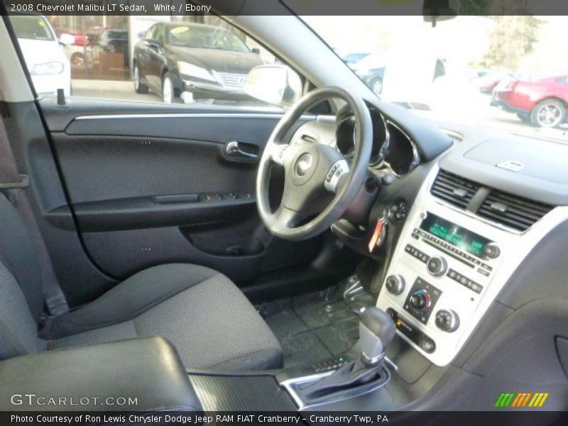 White / Ebony 2008 Chevrolet Malibu LT Sedan