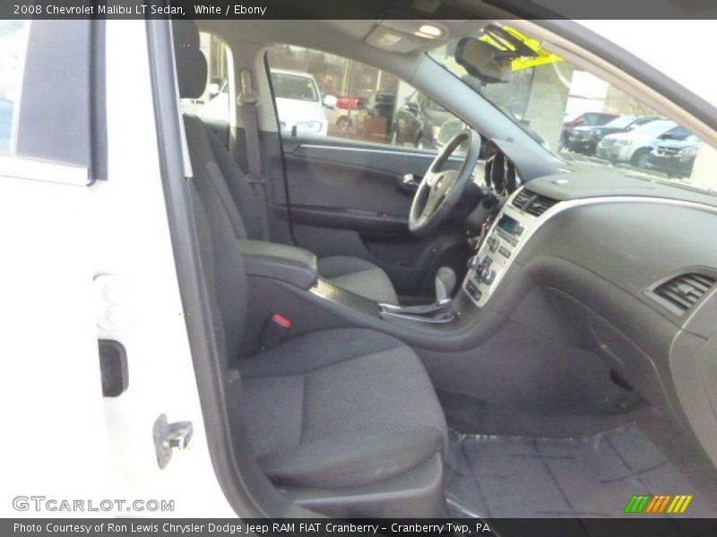 White / Ebony 2008 Chevrolet Malibu LT Sedan