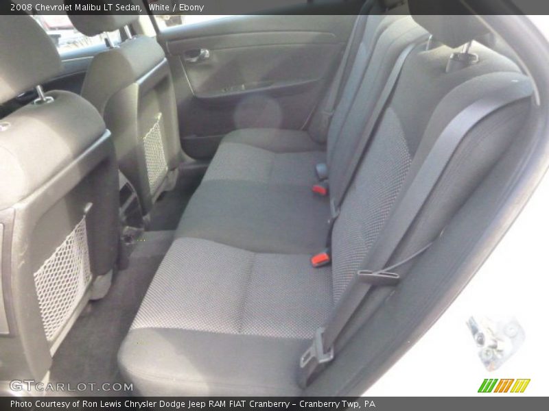 White / Ebony 2008 Chevrolet Malibu LT Sedan
