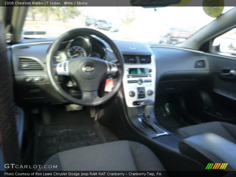 White / Ebony 2008 Chevrolet Malibu LT Sedan
