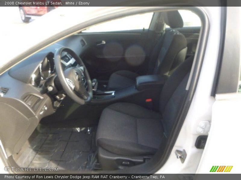 White / Ebony 2008 Chevrolet Malibu LT Sedan
