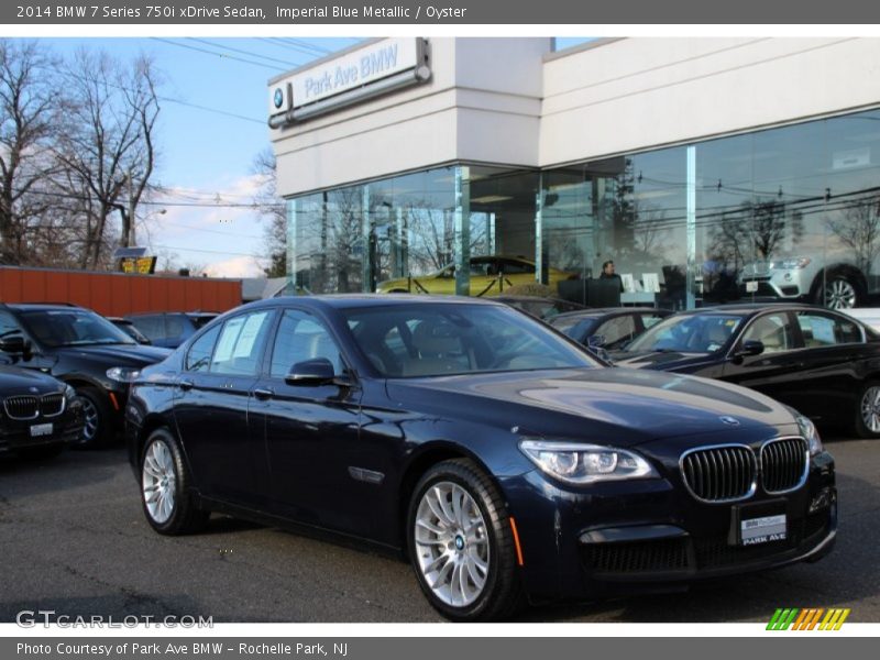 Imperial Blue Metallic / Oyster 2014 BMW 7 Series 750i xDrive Sedan