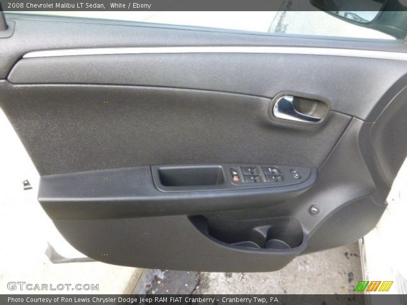White / Ebony 2008 Chevrolet Malibu LT Sedan