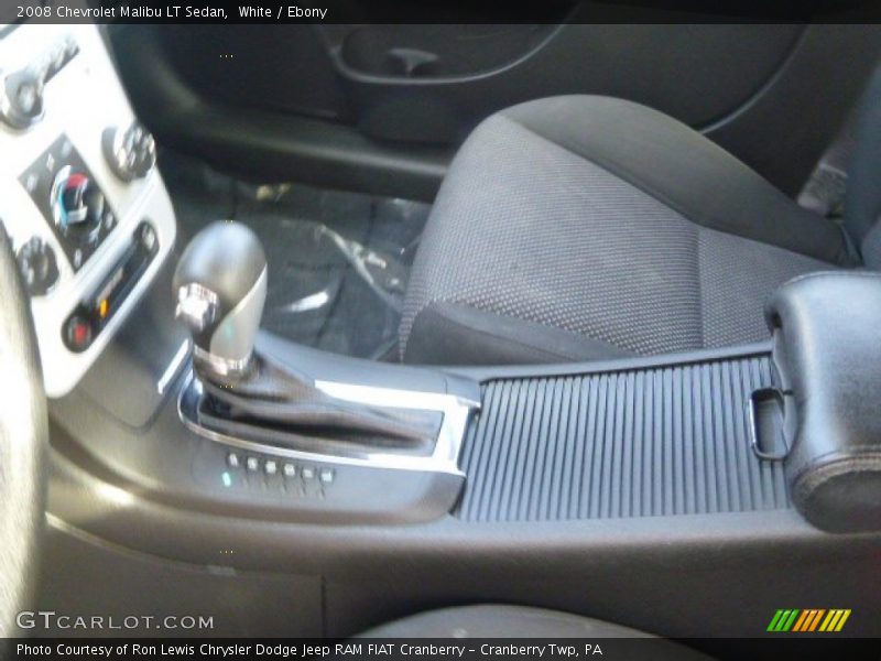 White / Ebony 2008 Chevrolet Malibu LT Sedan