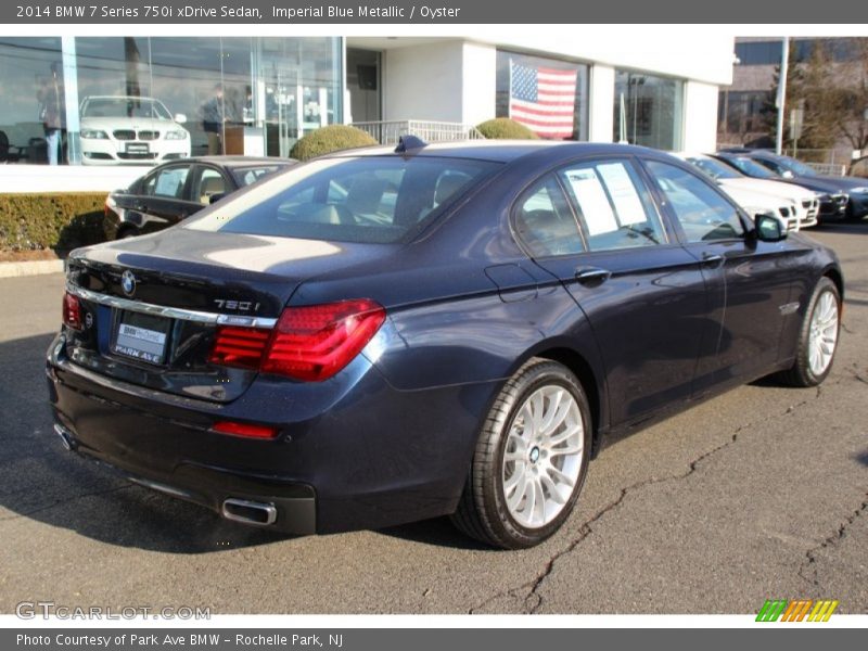 Imperial Blue Metallic / Oyster 2014 BMW 7 Series 750i xDrive Sedan