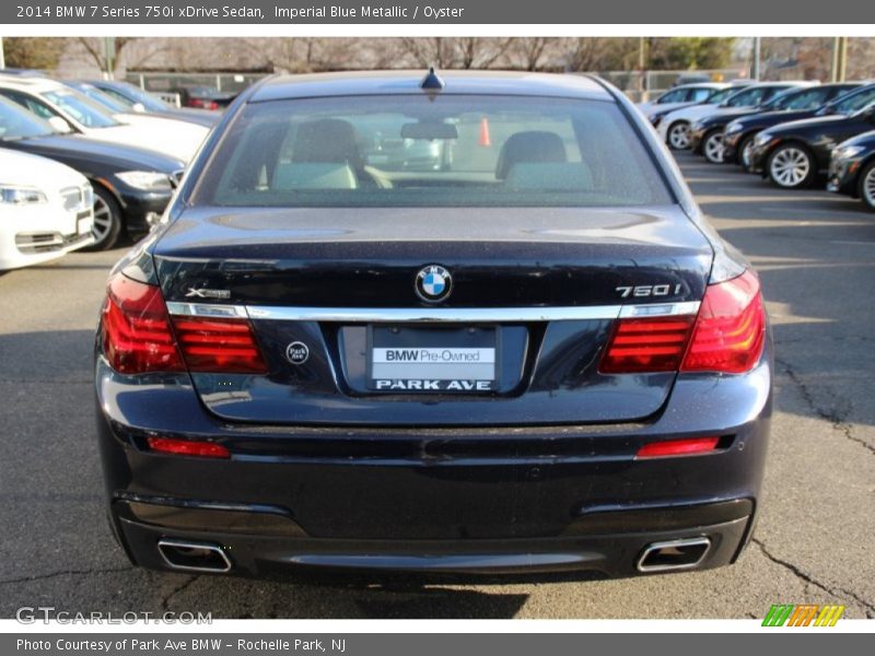 Imperial Blue Metallic / Oyster 2014 BMW 7 Series 750i xDrive Sedan