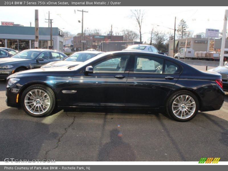 Imperial Blue Metallic / Oyster 2014 BMW 7 Series 750i xDrive Sedan