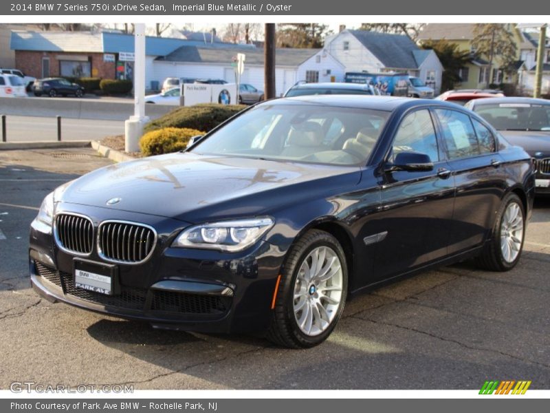 Imperial Blue Metallic / Oyster 2014 BMW 7 Series 750i xDrive Sedan