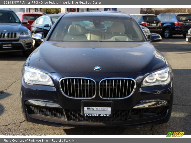 Imperial Blue Metallic / Oyster 2014 BMW 7 Series 750i xDrive Sedan