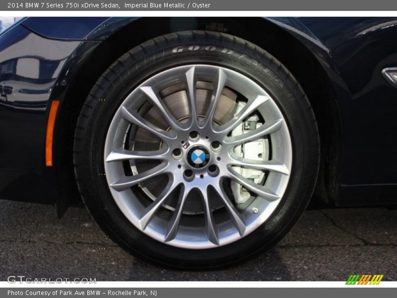 Imperial Blue Metallic / Oyster 2014 BMW 7 Series 750i xDrive Sedan
