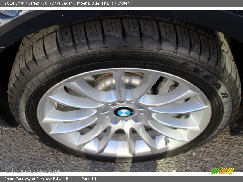 Imperial Blue Metallic / Oyster 2014 BMW 7 Series 750i xDrive Sedan