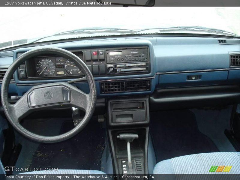 Stratos Blue Metallic / Blue 1987 Volkswagen Jetta GL Sedan