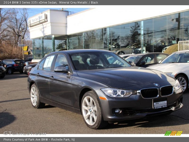 Mineral Grey Metallic / Black 2014 BMW 3 Series 335i xDrive Sedan