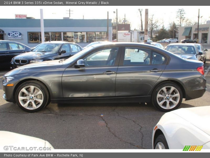 Mineral Grey Metallic / Black 2014 BMW 3 Series 335i xDrive Sedan