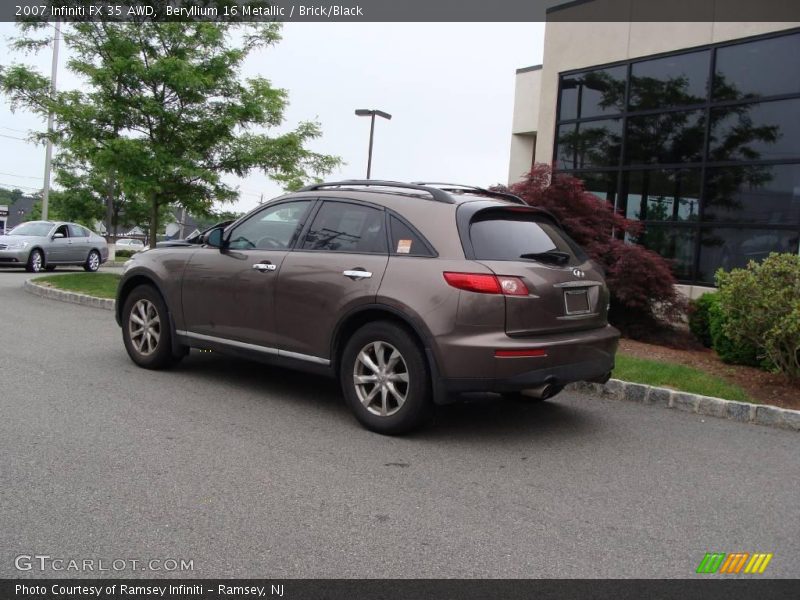 Beryllium 16 Metallic / Brick/Black 2007 Infiniti FX 35 AWD