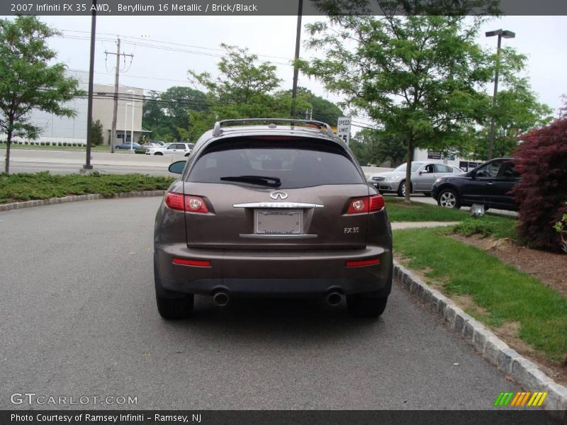 Beryllium 16 Metallic / Brick/Black 2007 Infiniti FX 35 AWD