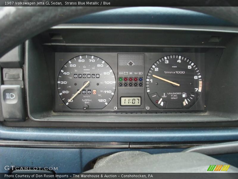 Stratos Blue Metallic / Blue 1987 Volkswagen Jetta GL Sedan