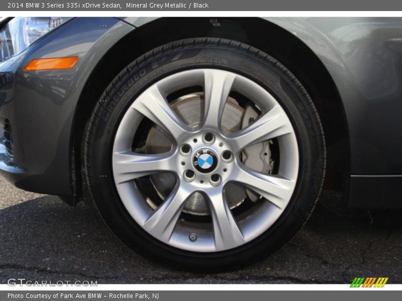 Mineral Grey Metallic / Black 2014 BMW 3 Series 335i xDrive Sedan