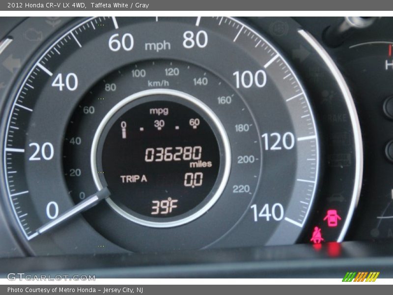 Taffeta White / Gray 2012 Honda CR-V LX 4WD