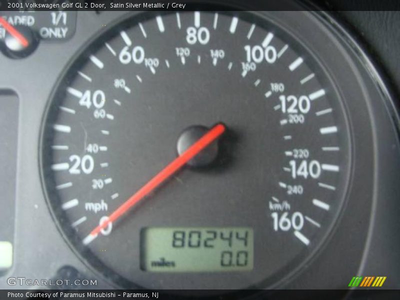 Satin Silver Metallic / Grey 2001 Volkswagen Golf GL 2 Door