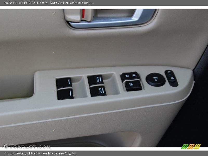 Dark Amber Metallic / Beige 2012 Honda Pilot EX-L 4WD