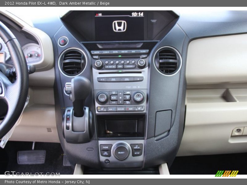 Dark Amber Metallic / Beige 2012 Honda Pilot EX-L 4WD