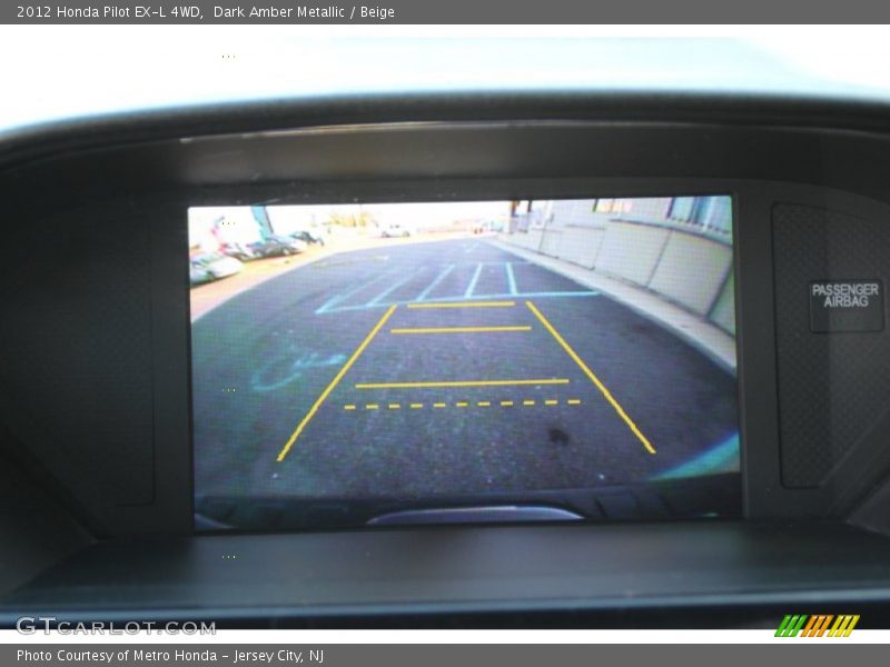 Dark Amber Metallic / Beige 2012 Honda Pilot EX-L 4WD