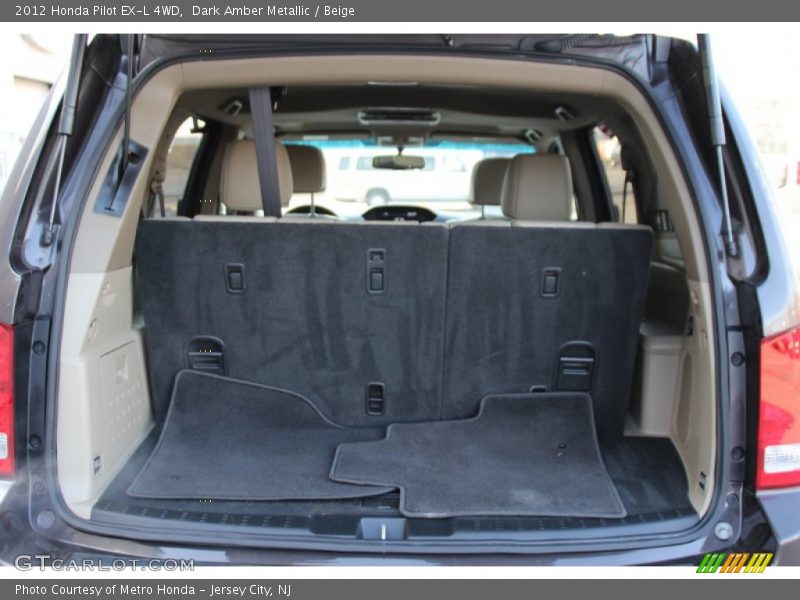Dark Amber Metallic / Beige 2012 Honda Pilot EX-L 4WD