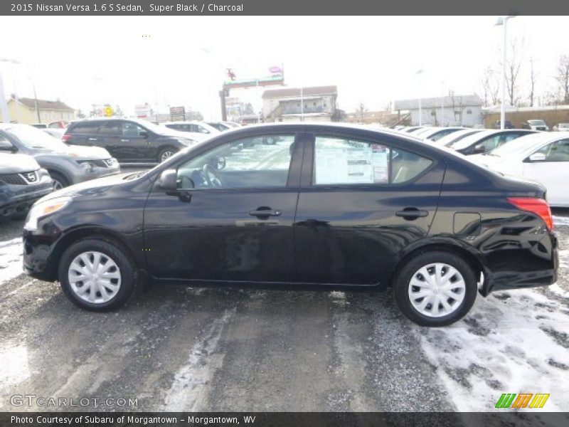 Super Black / Charcoal 2015 Nissan Versa 1.6 S Sedan