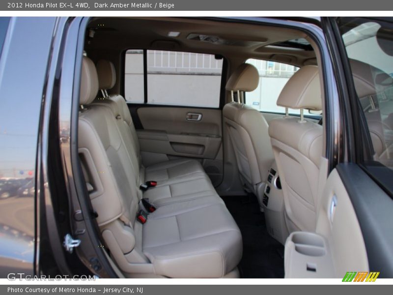 Dark Amber Metallic / Beige 2012 Honda Pilot EX-L 4WD