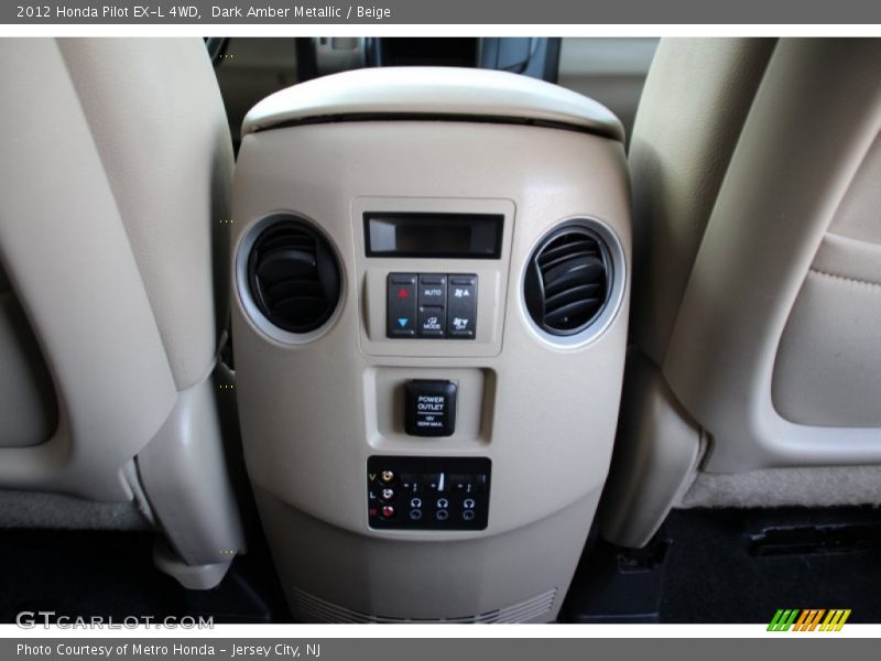 Dark Amber Metallic / Beige 2012 Honda Pilot EX-L 4WD