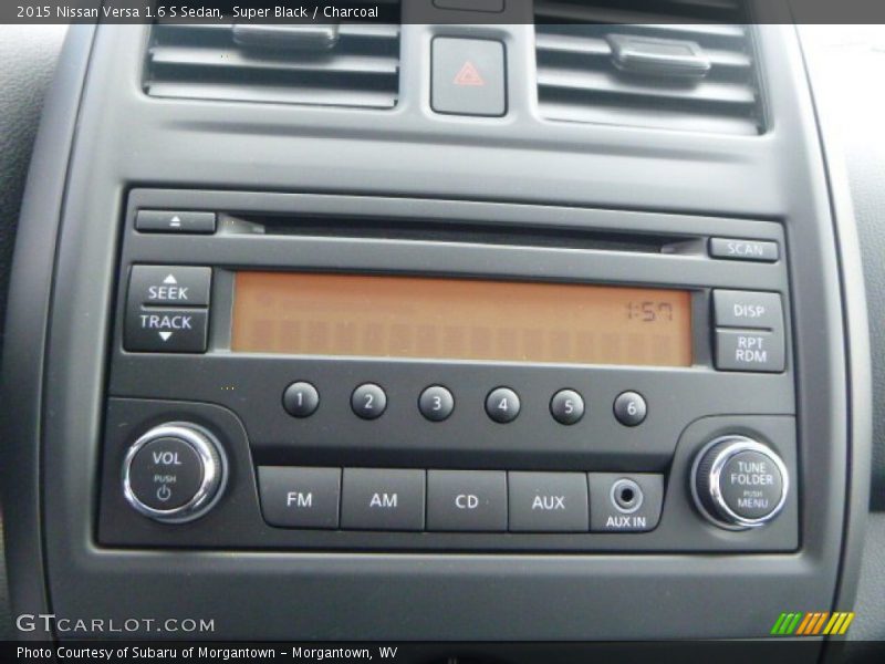 Super Black / Charcoal 2015 Nissan Versa 1.6 S Sedan