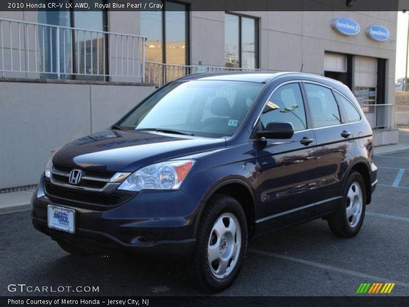Royal Blue Pearl / Gray 2010 Honda CR-V LX AWD