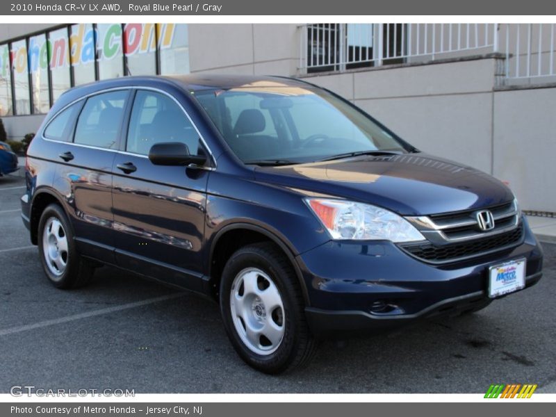 Royal Blue Pearl / Gray 2010 Honda CR-V LX AWD