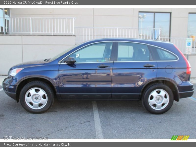 Royal Blue Pearl / Gray 2010 Honda CR-V LX AWD