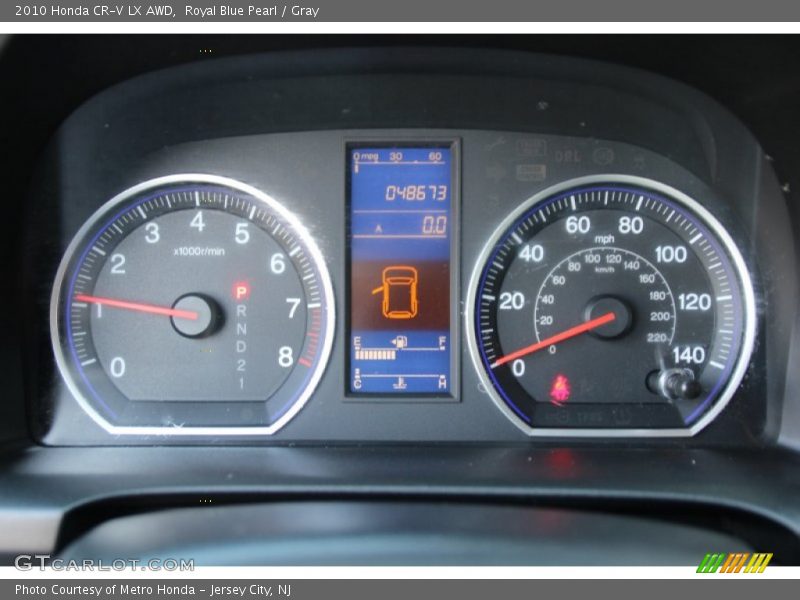 Royal Blue Pearl / Gray 2010 Honda CR-V LX AWD