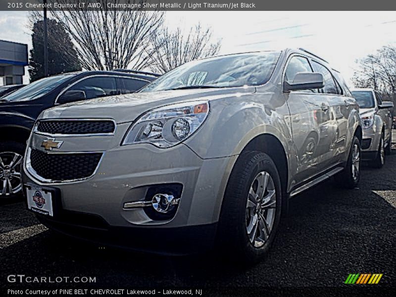 Champagne Silver Metallic / Light Titanium/Jet Black 2015 Chevrolet Equinox LT AWD