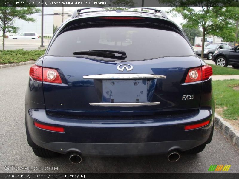 Sapphire Blue Metallic / Graphite 2007 Infiniti FX 35 AWD