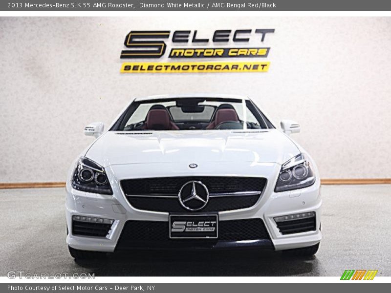 Diamond White Metallic / AMG Bengal Red/Black 2013 Mercedes-Benz SLK 55 AMG Roadster