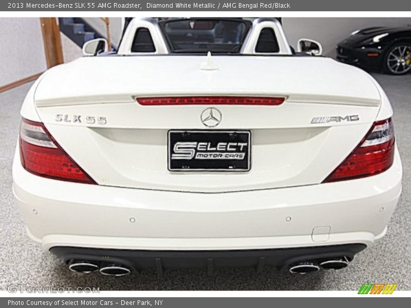 Diamond White Metallic / AMG Bengal Red/Black 2013 Mercedes-Benz SLK 55 AMG Roadster