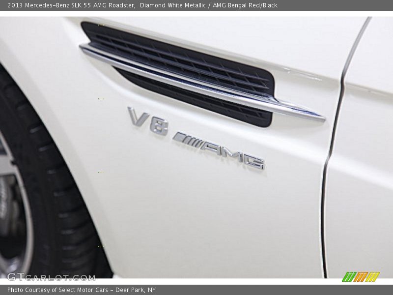 Diamond White Metallic / AMG Bengal Red/Black 2013 Mercedes-Benz SLK 55 AMG Roadster