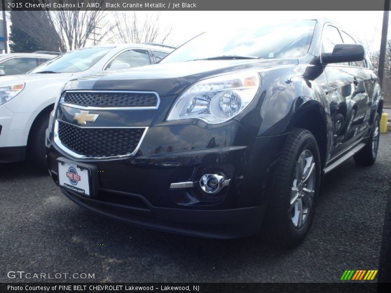 Black Granite Metallic / Jet Black 2015 Chevrolet Equinox LT AWD