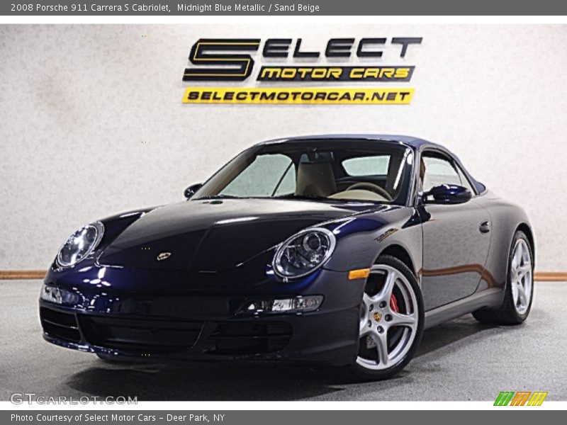 Midnight Blue Metallic / Sand Beige 2008 Porsche 911 Carrera S Cabriolet