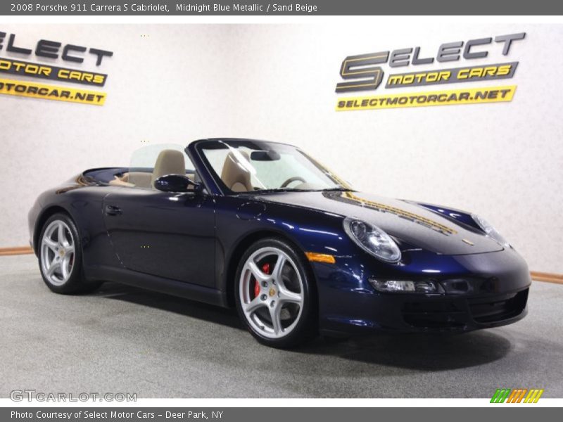 Midnight Blue Metallic / Sand Beige 2008 Porsche 911 Carrera S Cabriolet