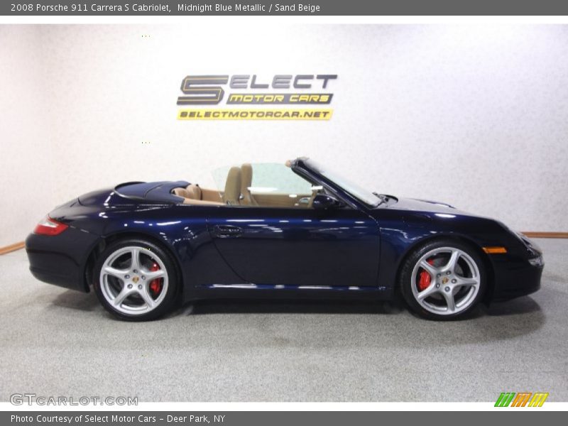 Midnight Blue Metallic / Sand Beige 2008 Porsche 911 Carrera S Cabriolet