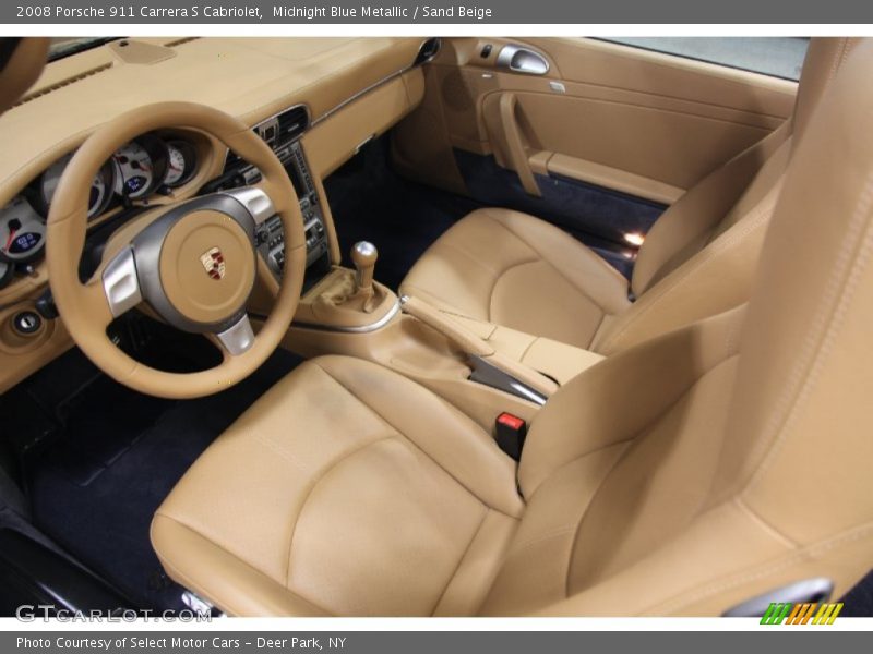 Midnight Blue Metallic / Sand Beige 2008 Porsche 911 Carrera S Cabriolet