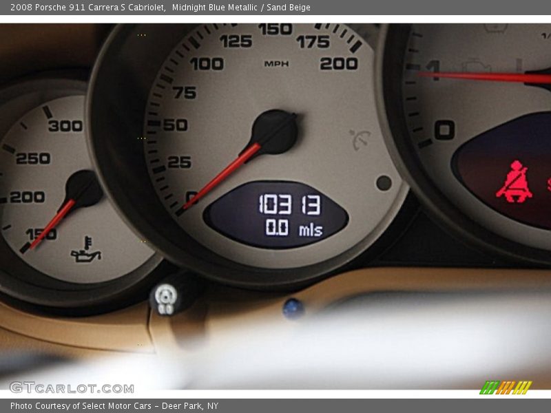 Midnight Blue Metallic / Sand Beige 2008 Porsche 911 Carrera S Cabriolet