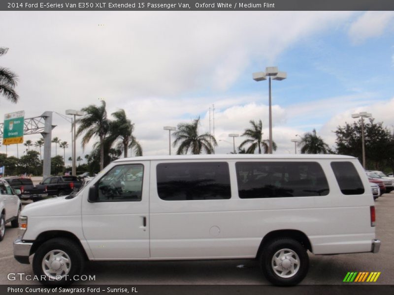 Oxford White / Medium Flint 2014 Ford E-Series Van E350 XLT Extended 15 Passenger Van