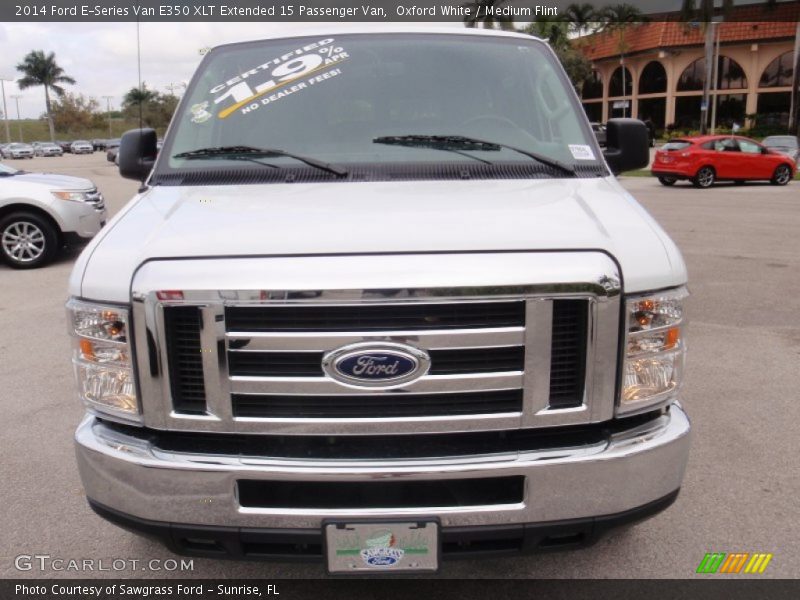 Oxford White / Medium Flint 2014 Ford E-Series Van E350 XLT Extended 15 Passenger Van
