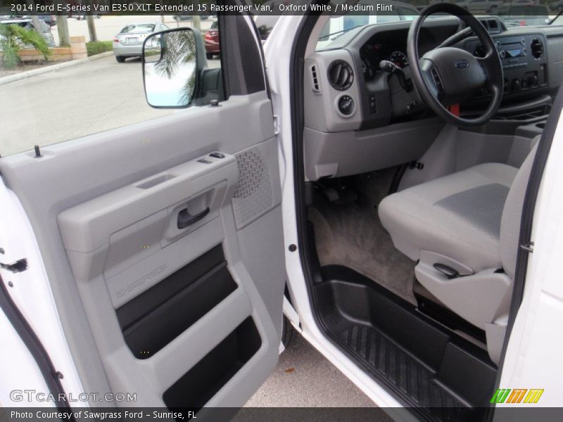 Oxford White / Medium Flint 2014 Ford E-Series Van E350 XLT Extended 15 Passenger Van